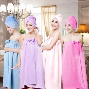 Asciugamani in microfibra morbida magia assorbente da bagno spa secco da bagno da bagno da bagno+berretto per donne ragazze