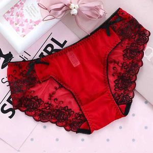 Calcinha feminina lace roupas íntimas garotas sexy calças finas respiráveis de baixa cintura