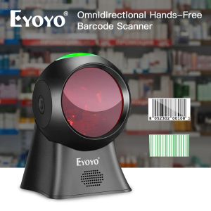 Scanner Eyoyo EY7100 1D/2D Desktop Barcode Scanner Omnidirectional USB Kabel -Barcode -Reader -Plattform -Scanner Automatische Erfassungsscanning