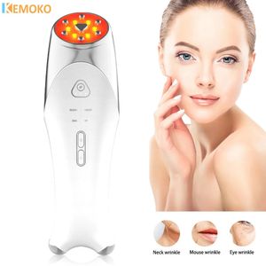 Lyftanordningar EMS RF Microcurrent Skin Remvenation Women Facial Massager Light Therapy Anti Aging Wrinkle Beauty Machine 240506