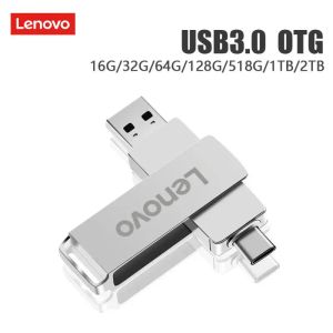 Адаптер Lenovo ThinkPlus USB 3.1 Флэш -память 2TB USB Type Тип C OTG Ключ USB Memory 1TB Pendrive 128 ГБ для Adroid Phone/Smart TV 4K