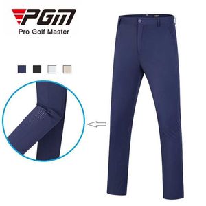 Men's Pants PGM Pants Breathable Hole Design 4 Color Men Mid Waist Straight Trousers with Quick Dry XXS To XXXL Plus Size for Summer Y240506