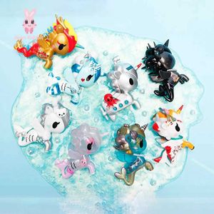 Blind Box Tokidoki Second Family Blind Box Hand Anime Mermaid Series Toys Figura Presente de Aniversário Kid Toy Doll Frete grátis T240506