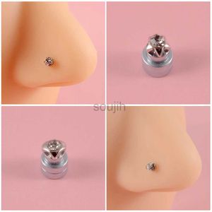 Body Arts 1Pc Zircon Non Pierced Heart Star Magnet Earring Piercings Fake Magnet Ear Tragus Cartilage Lip Labret Stud Nose Ring Jewelry d240503