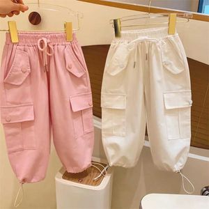 Shorts Milancel New Spring Autumn Cool Kids Girls Cargo Pants Active Loose Sweet Trousers Childrens Coatl2403