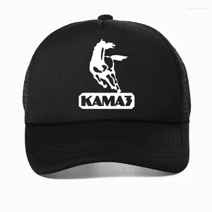 Ball Caps Russia Car Kamaz Print Baseball Cap High Quality Adjustable Snapback Hat Men Women Mesh Breathable Trucker Hats Casquette