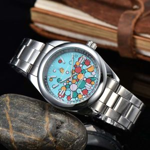 Oryginalny modny zegarek zegarek na rękę zegarek na rękę Nowe cukierki kwarc unisex super cichy luksusowy zegar ścienny metalowy design