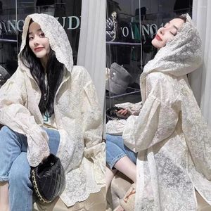 Jackets femininas Summer Summer White Lace Jacket Women Casual Casual Color Casa Holiday Bordado Borno