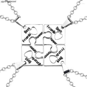 Подвесные ожерелья друзья 4 шт-наставки подвески дружбы навсегда колье колье колье BFF Попадная любовь сердца подарок для друга