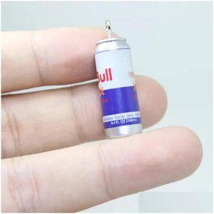Charms 10st/Lot Drink Charm 3D Energy Can Bottle Pendant för nyckelring DIY örhängen smycken som gör fynd Acessory Drop Delivery Dhgay
