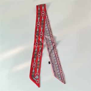 Шарфы мода mtifunction print scarf для сумочек ручка 17 цветов головные шарфы ленты женская турбан -треугольник