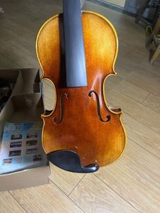4/4 handmade violin nice flame grain powerful sound with quality case best gift