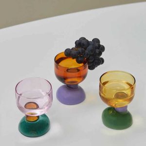 Tumblers 1pc Color Funky нерегулярный боктейный коктейль -бокал бокалов Shot Set Champagne BPA Бесплатный стеклян