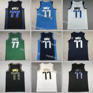 Basketballtrikots Luka Doncic Blue Black White 2024 Stadt Frauen Jugend S-XXL Sport Trikot