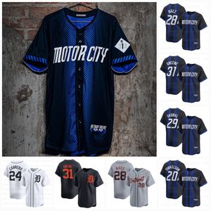 Женская молодежь Мигель Кабрера 2024 City Connect Tigers Jersey Matt Vierling Javier Baez Jake Rogers Riley Greene Spencer Torkelson Carson Kelly Meadows Zach McKinstry