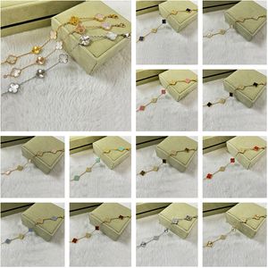 Jóias de jóias de moda Bracelete de trevo de quatro folhas de alta qualidade AGate Stone NRACELET