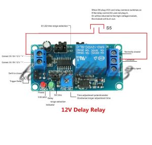 Accessori 1pcs Rilay Relay Rilay Modulo di interruttore spegnimento di spegnimento con timer DC 12V