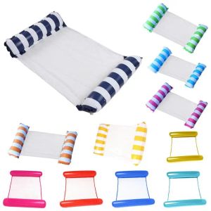 Colchões hammock hammock flutuar encadear cadeiras de praia piscina de brinquedo inflado na piscina flutuante colchão de acabamento de rede flutuante de rede flutuante