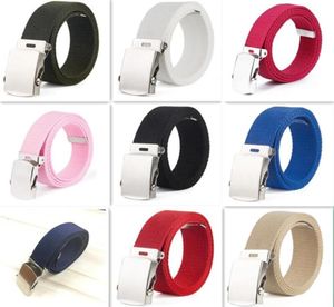 Moda Menwomen Canvas Belts Design de luxo de alta qualidade Crianças meninos e meninas Jeans ao ar livre Coloque Jeans de cintura 80130cm8243497