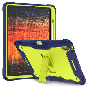 iPad Air 13（2024）の鎧錠剤ケース、3 in 1ハイブリッドショックプルーフシリコンゲル頑丈な保護タブレットカバーを備えたキックスタンド付き