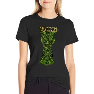 Polos de lodo feminino Metal Mastadon T-shirt de grandes dimensões da moda coreana Camisetas de roupas para mulheres