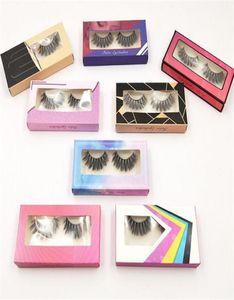 False Eyelashes Black Cross Fake Eyelash Natural Long Make up Eye lash Extensione Eyelashes multi color package7799283