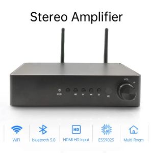 Adattatore WA60 60W*2 ESS9023 WiFi e Bluetooth Hifi Stereo Classe D Digital Multiroom Amplificatore con Spotify AirPlay Equalizer App gratuito