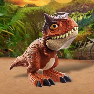 Andere Toys Jurassic World Q Version Interaktiver entzückender Carnotaurus Sound Effect Movable Dinosaur Actionfiguren Modell Toy Boy Weihnachtsgeschenkl240502