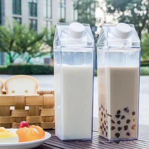 Storage Bottles Transparent Milk Cardboard Water Bottle Juice Box Reusable Easy To Carry Suitable For Outdoor Sports Trave And Camping