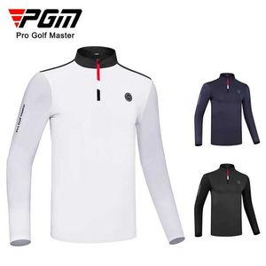 Men's Polos PGM Mens Polo Shirts Sports Leisure Summer Ice Silk Sunscrn T-Shirt Long Slve Clothing YF589 Wholesale Y240506