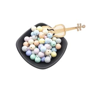 Blocks Chenkai 12mm 100PCS Silicone Beads Baby Round Infant Soothing Shower Toys For DIY Soothing Pacifier Clip Beads Accessories