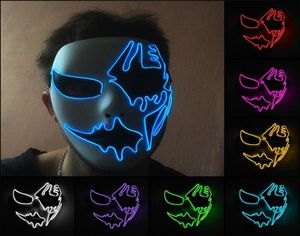 Glow Party Cosplay Mask Neon Mask LED Mask Masque Masquerade Party Masker Led Light Up Props Glow in the Dark Costume Supplies 22072880877