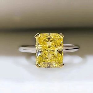 Влюбленные принцесса Cut Lab Topaz Ring Ring 925 Серебряные обручальные обручальные кольца для женщин свадебные украшения 305d 305d