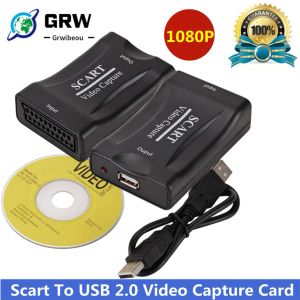 Tools Grwibeou Usb 2.0 Video Capture Card 1080p Scart Gaming Record Box Live Streaming Recording Home Office Dvd Grabber Plug and Play