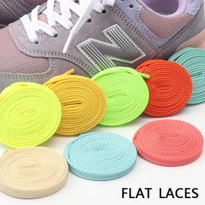 Shoe Parts 1Pair Flat Shoelaces For Sneakers Fabric Classic Laces White Black Shoelace Adults Kids Elastic Shoes Strings Running