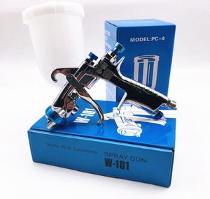 Gun de pulverização de gravidade W101 HVLP de alta qualidade W101 400cc Plastic Pot 10131518mm Ferramentas de ar -pistola de tinta original 2207196516631