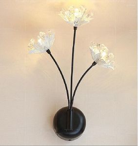 Wall Lamp Modern Minimalist Creative Stainless Steel Dandelion LED Crystal Pineapple Beads Crafts Art