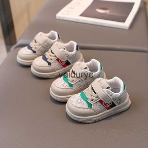 Sneakers Autumn New Baby Shoes Soft Sole Walking Korean Edition Girls Casual Board Boys Leather Sports H240506