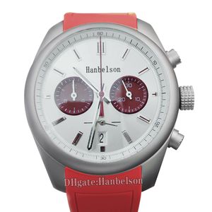 6 colori da uomo cronografo movimento cronografo giapponese in pelle rossa orologio da polso in pelle rossa bianca toni toni toni da 42 mm orologio sportivo in oro rosa