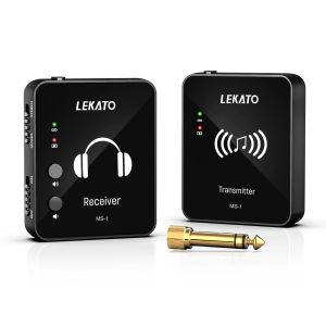 Accessories Lekato Wp10 2.4G Wireless Earphone Monitor Rechargeable Transmitter Receiver MVave M8 Rechargeable Stereo Mono Phone Record