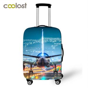 Accessories New Creative Plane Logo Colour Graphics Pattern Suitcase Dust Waterproof Cover Unisex Pull Rod Box Protective Cover