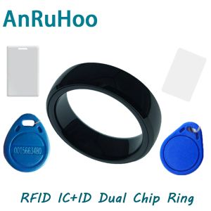 Карта RFID Smart Dual -Clomtout Chip Ring 13,56 МГц CUID Перезаписываемое IC+ID Ключ 125 кГц T5577 Значок копира NFC Duplicator Clone Tag Tag