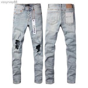 Lila varumärke jeans ljusblå knähål smal fitywpf 2e20
