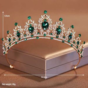 Wedding Hair Jewelry Itacazzo Bridal Headwear Green-Colour Womens Fashion Party Crown Girl Performance Tiaras