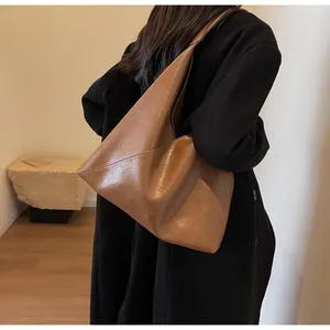 Shoulder Bags Fashion Design Leather Bag For Women 2024 Tend Female Simple Big Underarm Hobo Handbags And Purses Bolsas De Mujer