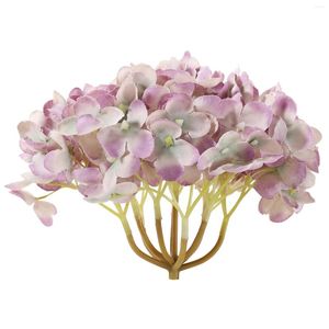 Dekorativa blommor Elegant hortensia Blomma Silk Roses Bouquet Real Look Fake For Home Wedding Centerpieces Party Decorations