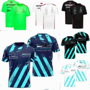 Motorradkleidung F1 Team Kurzärärmelte T-Shirt Neues runde Nackenhemd gleich Gib Hut weiß oder schwarz
