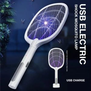 Zappers USB Porch elektryczny Lampa Lampa Przenośna ręczna ręka USB Fly Swatter Electric Shock Triplelayer Lampa Home Tools