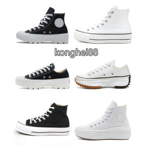 Designer Canvas Shoes Men Women Platform Casual Shoes Spring and Autumn Classic Black and White High Top Low Top bekväm sneakers 35-44
