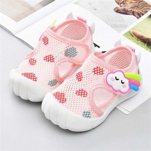 Sneakers Summer Breattable Air Mesh Childrens Sandals 1-4T Baby Unisex Casual Shoes Anti Slip Soft Sole First Step Walker Baby Lightweight Shoes Q240506